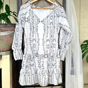 Old Fashioned Vintage Dress w Inner Slip Medium